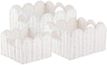 OIAHOMY Scalloped Wicker Baskets, Hand-woven Storage Baskets with Built-in Handles, Paper Rope Shelf Baskets for Organizing and Decoration, Set of 3-White by MasterofSpaceOptimization