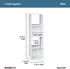 Closetmaid 4 Cube Stackable Storage, White - Image 3