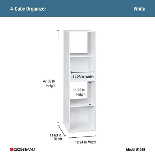 Closetmaid 4 Cube Stackable Storage, White - Image 3