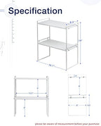 Nxconsu Stackable Cabinet Shelf Organizer 2 Pack, Standard Tall White - Image 3