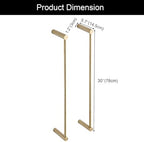 Towel Racks for Bathroom, NEWRAIN Wall Mounted Stainless Steel Organizer, Brushed Gold Rolled Towel Storage Wall-Mounted Bath Towel Holder for Folded Large Towel Washcloths - Image 5