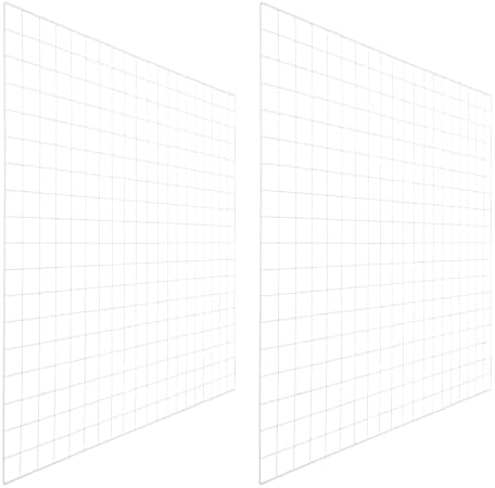 PATIKIL Wire Grid Panels Gridwall Panel 39" x 35" White 2Pcs by PATIKIL
