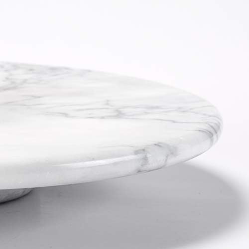 jalz jalz 12'' Marble Lazy Susan for Countertop Kitchen Turntable Storage Turner countertop Organizer Convenient Serving Rotation Spinning Tabletop Organizer Swiveling Serving Tray Revolving Platter - Image 6