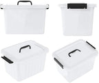 Clear Storage Latch Bin 12 Quart, Plastic Organizing Box, 6-Pack - Image 7