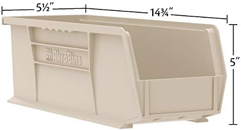 Akro-Mils 30234 AkroBins Plastic Storage Bins, 15"x5"x5", Clear, 12-Pack - Image 4