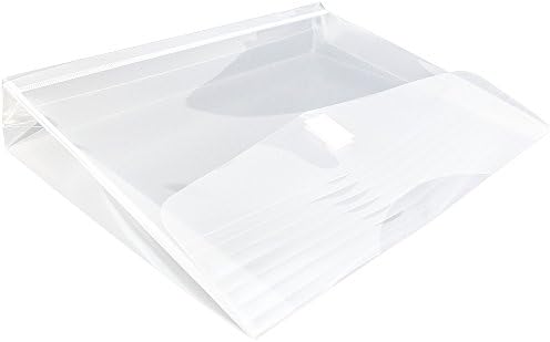 JAM PAPER Plastic Expansion Envelopes w/Hook & Loop Closure - Letter Booklet - 9 3/4 x 13 with 2 Inch Expansion - Clear - 12/Pack - Image 4
