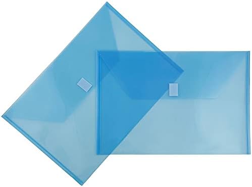 JAM PAPER Plastic Envelopes with Hook & Loop Closure - Legal Booklet - 9 3/4 x 14 1/2 - Blue - 12/Pack - Image 3