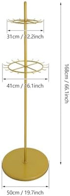 Floor Standing Belt Display Rack, 66in Height Display Stands for Belts - Image 2