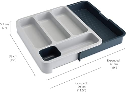 Joseph Joseph 85042 DrawerStore Expandable Cutlery Tray, Gray - Image 6