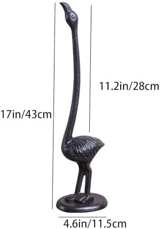 Flamingos Paper Towel Holder Cast Iron Paper Towel Holder Funny Toilet Paper Holder for The Floor or Counter in The Kitchen or Bathroom Bronze Rustic - Image 5