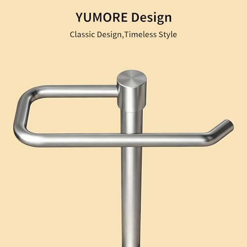 YUMORE Hand Towel Holder Stand Countertop, Pro Silver - Image 4