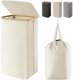 Lifewit 105L Large Laundry Basket with Lid, Removable Bags, White by Lifewit