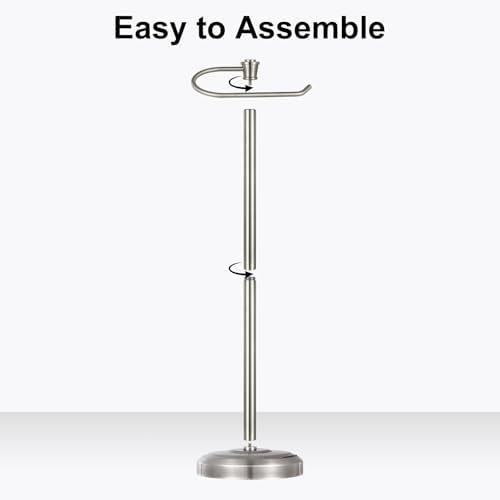Brushed Nickel Toilet Paper Holder Free Standing，Stainless Steel - Image 6