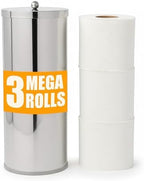 [2023 Upgraded Version] HUJI Rust Resistant Stainless Steel Toilet Paper Roll Canister Holder w/Removable Base for Bathroom Storage (1 Pack, Toilet Paper Canister) by HUJI