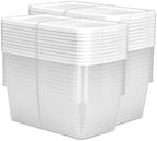 20-Pack 6 Quart Storage Boxes – Clear Plastic Storage Bin with Snap, Shoe Boxes,Stackable Bins for Closet, Kitchen Storage, Office Organization,White by Unknown