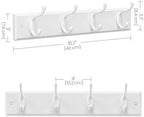 SONGMICS Wall-Mounted Coat Racks, Set of 2, 8 Dual Metal Hooks - Image 5