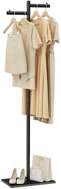 Freestanding Metal Coat Racks with Natural Rock Base,68.9in,Black by Unknown