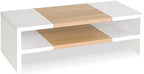 TEAMIX 20 inch Monitor Riser Stand - 2 Tiers, Wood Morden Desktop Bookshelf by TEAMIX