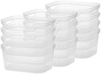 Sterilite Large Open Bin, Clear Plastic Organizing Container, 12-Pack by Sterilite