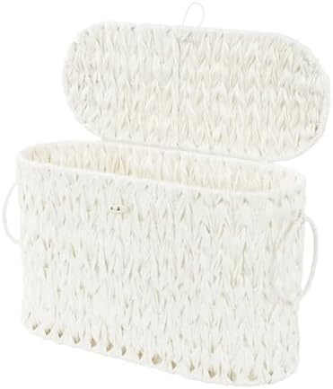 Coeusy Toilet Paper Basket with Lid, Wicker Basket for Bathroom Organizer by WEAVECOMFORTINTOEVERYCORNER