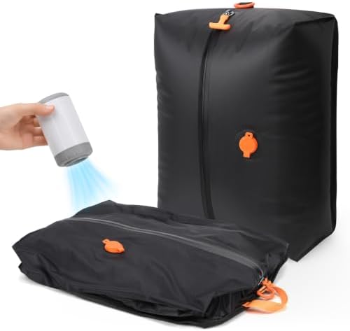 Fantictas Travel Vacuum Bags, 2 Pack, 24L Each with Cordless Pump by Fantictas