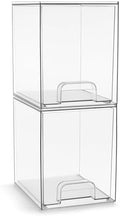 Sorbus Clear Stackable Storage Drawers (2 Pack, 7.6'' Tall) by Sorbus