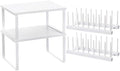 4 Pcs Kitchen Organizer Accessories Set for Cabinet, White, 11.8 x 7.9'' by Marsui
