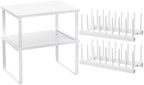 4 Pcs Kitchen Organizer Accessories Set for Cabinet, White, 11.8 x 7.9'' by Marsui
