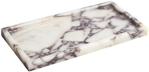 100% Natural Marble Tray, 10"x5" Calaccata Viola Vanity Tray by FutureStone