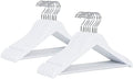 Amber Home 20 Pack 15" White Wooden Clothes Hangers for Woman by AmberHome