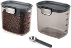 Progressive International ProKeeper+ Clear Plastic Airtight Food Baker's Kitchen Storage Organization Container Canister Set with Magnetic Accessories, 2- Piece Set (Coffee 2-Quart) by ProgressiveInternational