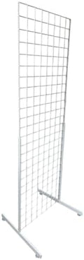 Only Hangers Heavy Duty 2' x 5.5' Gridwall Art Display Panel with EZ Slide-On Grid Legs - No Hardware or Tools Required - No Screws, Nuts, or Washers. (White Set of 1) by Only+Hangers