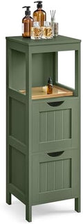 VASAGLE Bathroom Floor Cabinet, 2 Drawers, 35" H, Forest Green by VASAGLEbySONGMICSHOME