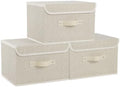 Storage Bins with Handles,Grey and Beige,13x9.1x7.9in,3 Pack by Unknown