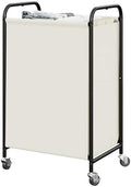 GRANNY SAYS Laundry Hamper, Large Cart with Wheels and Handles, Beige, 110L by GRANNYSAYS