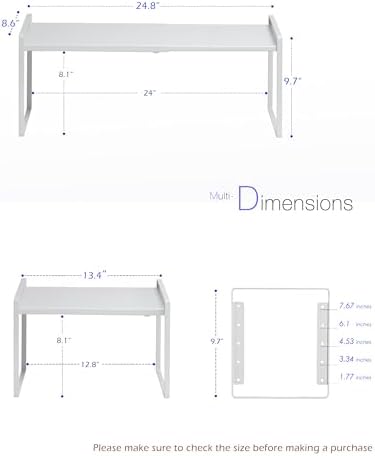 Nxconsu Kitchen Cabinet Shelf Organizers, Countertop Riser, 8.6" 1 Pack - Image 3