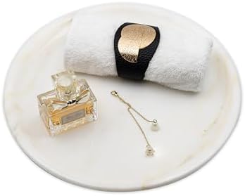 MARMOR Natural Calacatta Marble Tray, Luxury Vanity Tray for Bathroom Counter, Perfume Organizer, Jewelry Tray, Candle Holder Decor, Kitchen Countertop Organizer, Elegant Home Decorative Tray Gift by Marmor