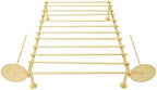 Ribbon Storage Organizer, Wall Mounted Ribbon Organizer, 12-Tier Metal Gift Wrapping Paper Rack, Spool Tie Scarf Hijab Belt Towel Hanger, for Home, Craft Room, Flower Shop, Gold, 31.5in Wide - Image 5