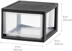 IRIS USA 6 Pack Plastic Drawer Storage Organizer, Stackable Unit with Sliding Drawers for Kitchen, Bathroom, Bedroom, Office, 14.5 Quart, Black - Image 3
