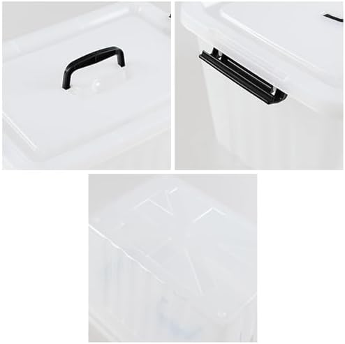 Bringer 4-Pack Clear Plastic Latching Box, 18 L Storage Bin with Handle - Image 2