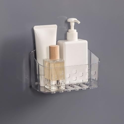 Ettori Shower Caddy, No Drilling Wall Mounted Bathroom Shelf Organizer (Transparent) by Ettori