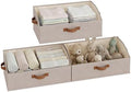 StorageWorks Closet Organizer Bins Trapezoid, Brown&Beige, Large, 3-Pack by StorageWorks
