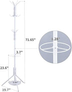 Kitsanery Coat Rack Freestanding,Metal Coat Tree with Umbrella Holder,Hat and Coat Rack Stand for Entryway, Hallway, Living Room, Bedroom (White) - Image 3