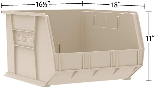 Akro-Mils 30270 AkroBins Plastic Storage Bins, 18"x16"x11", Blue, 3-Pack - Image 2