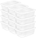 Sterilite Storage Boxes, Stackable Clear Plastic Bins, 6 Quart, 12-Pack by Sterilite