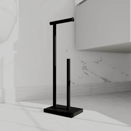 GRANDMIX Stylish Standing Toilet Paper Stand in Simple Shape | Freestanding Bathroom Organizer for Multiple Papers | Modern Look Stand for Modern Bathrooms and Guest Restrooms - Image 5