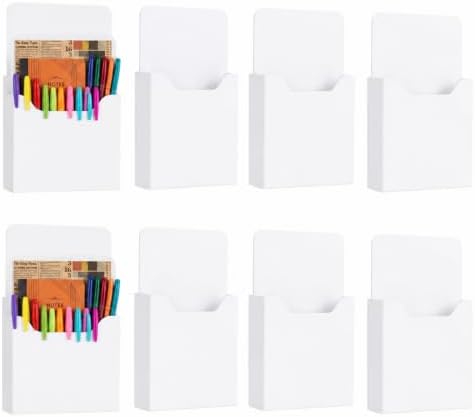 Gilprop 8 Pack Magnetic File Folder Holder for Whiteboard Classroom Storage by Gilprop