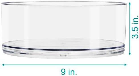 Sorbus Lazy Susan Organizer, Clear Turntable Organizer (Tall + 2 Tiered) - Image 4