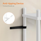 HOOBRO Over the Toilet Storage, 3-Tier Over Toilet Bathroom Organizer, Freestanding Above Toilet Shelf with Adjustable Feet, Space Saving, Easy Assembly, White WW63TS01 - Image 7