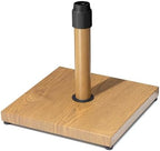 45lbs Patio Umbrella Base, Heavy Duty Stand Outdoor, Teak by Enjoymyhome